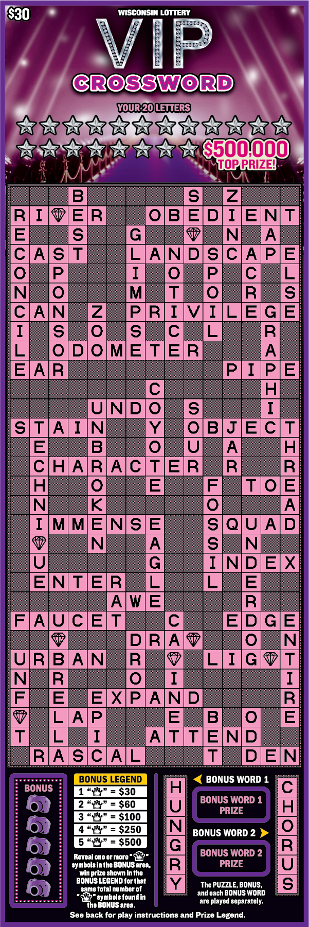 VIP CROSSWORD (2544) Wisconsin Lottery VIP CROSSWORD (2544) Wisconsin Lottery